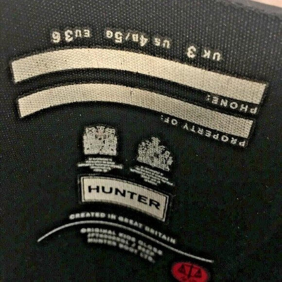 HUNTER Black Tall Rubber Kids Youth Classic Rain Snow Boots Boys 4 Girls 5 Just - Picture 7 of 9